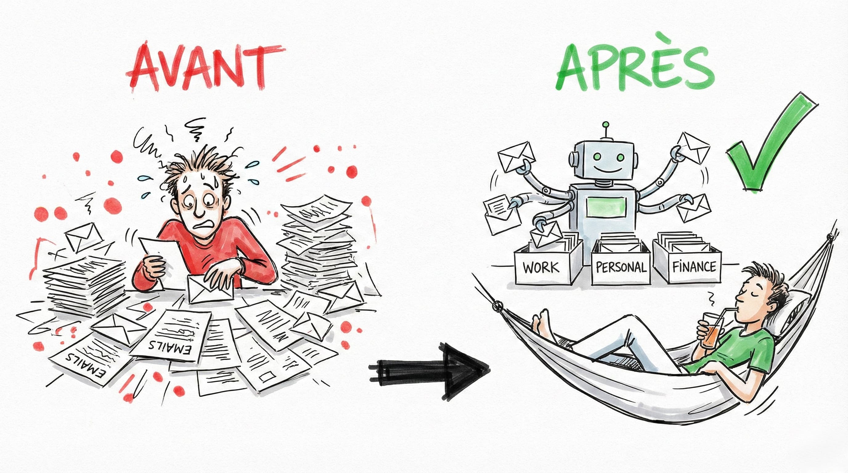 Emails qui s'empilent ? Automatise ton tri Gmail